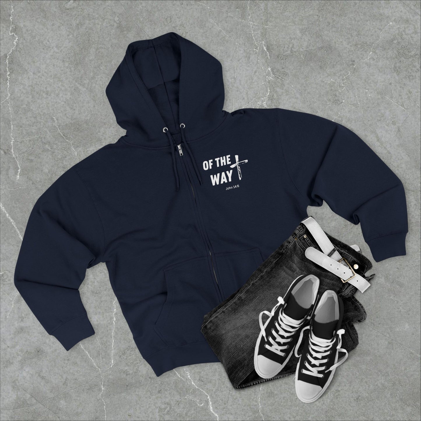Christian Zip Hoodie, Bible Verse Hooded Sweatshirt, Religious Jacket, Faithful Apparel, Christian Clothing, Religious Gift Idea