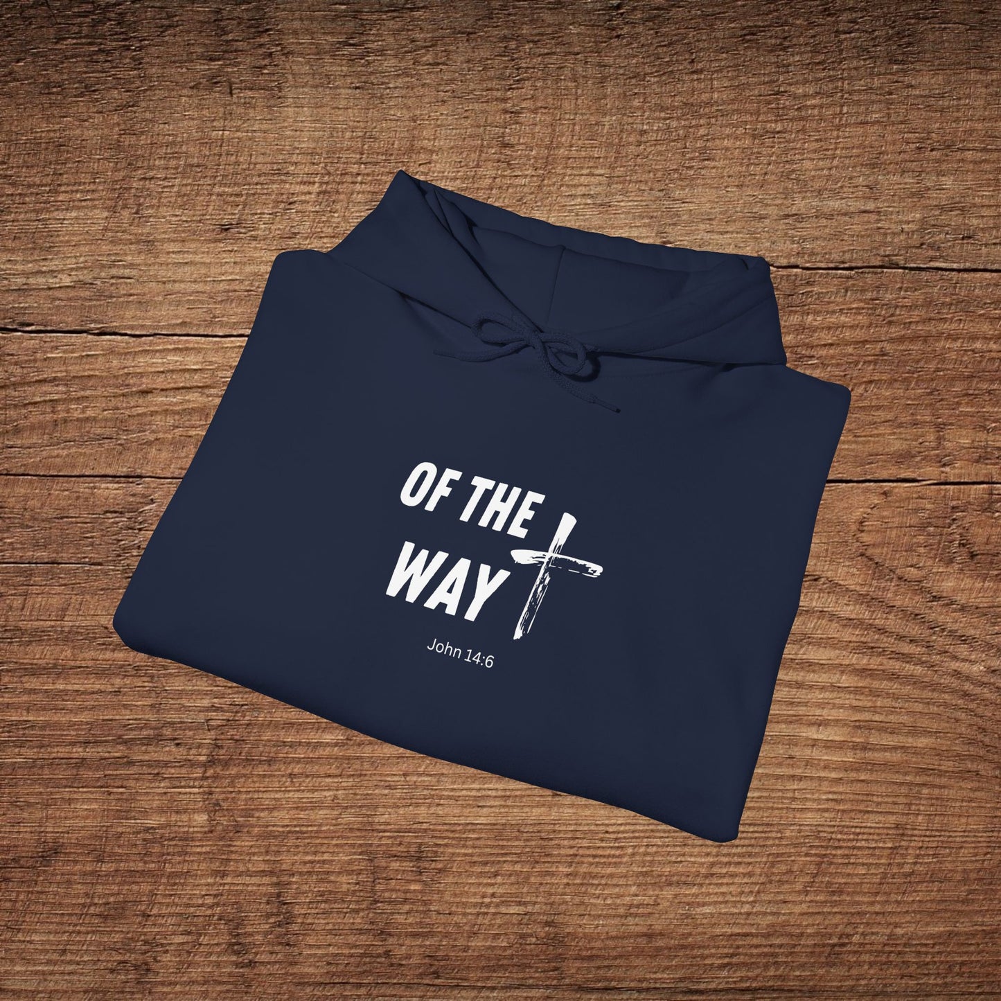 Christian Hoodie Sweatshirt - Of the Way with cross design, Religious Unisex Pullover, Jesus Faith Apparel, Christianity Gift Idea