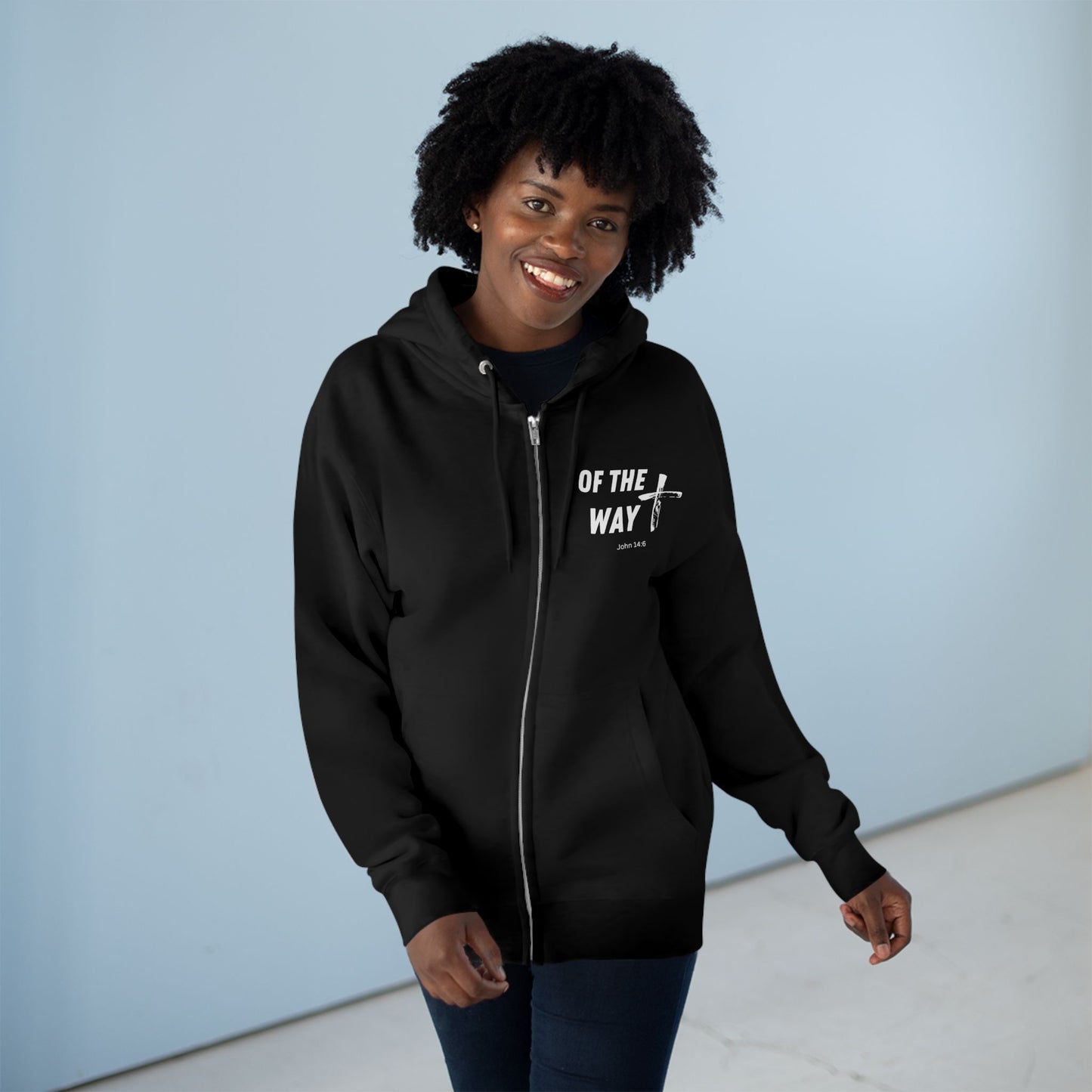 Christian Zip Hoodie, Bible Verse Hooded Sweatshirt, Religious Jacket, Faithful Apparel, Christian Clothing, Religious Gift Idea