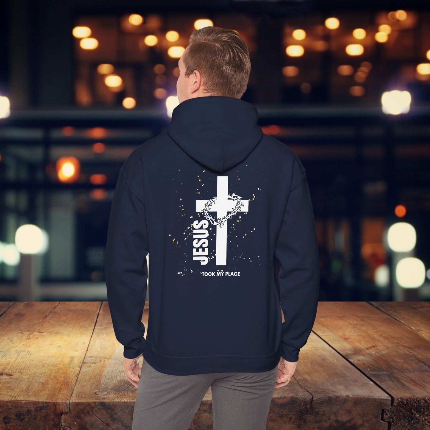 Christian Cross Unisex Sweatshirt, Religious Hoodie, Jesus Took My Place, Christian Gifts, Faith Apparel