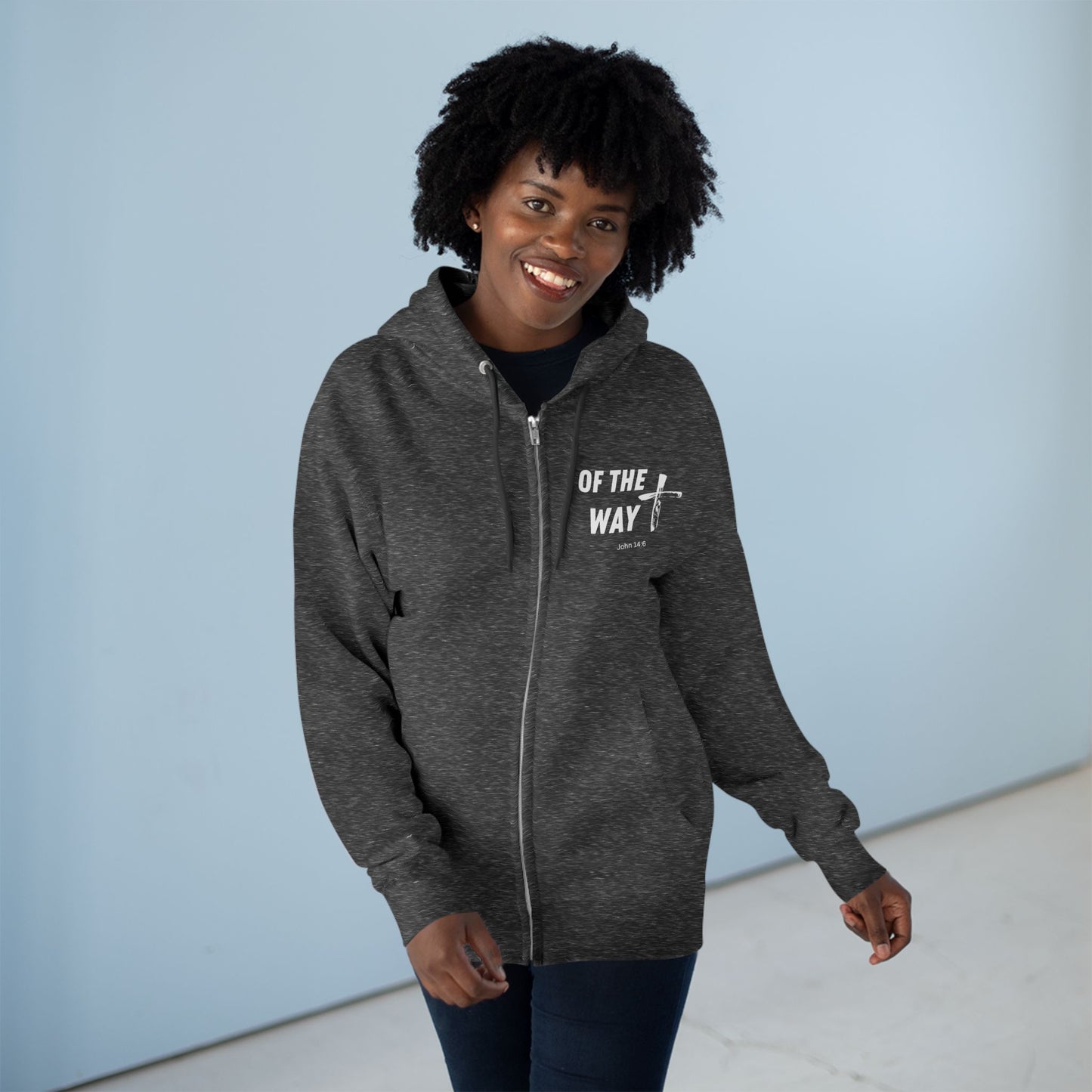 Christian Zip Hoodie, Bible Verse Hooded Sweatshirt, Religious Jacket, Faithful Apparel, Christian Clothing, Religious Gift Idea