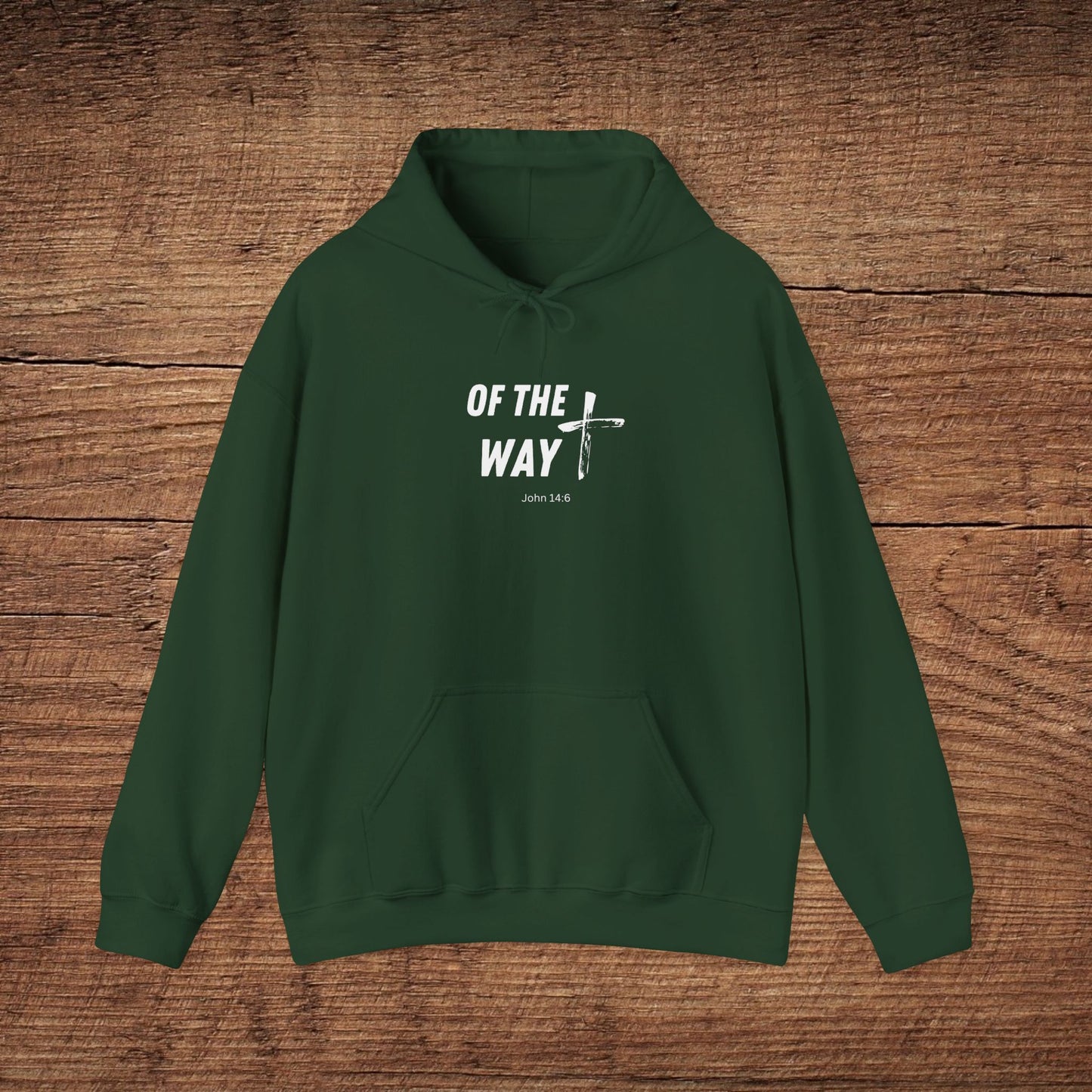 Christian Hoodie Sweatshirt - Of the Way with cross design, Religious Unisex Pullover, Jesus Faith Apparel, Christianity Gift Idea