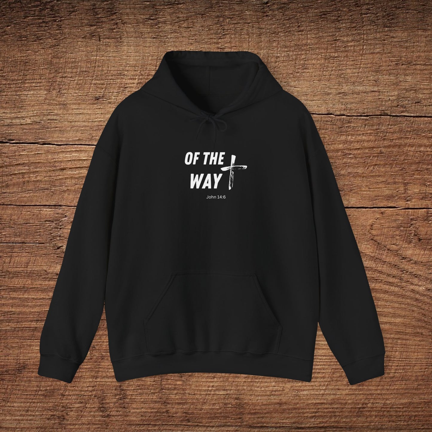 Christian Hoodie Sweatshirt - Of the Way with cross design, Religious Unisex Pullover, Jesus Faith Apparel, Christianity Gift Idea