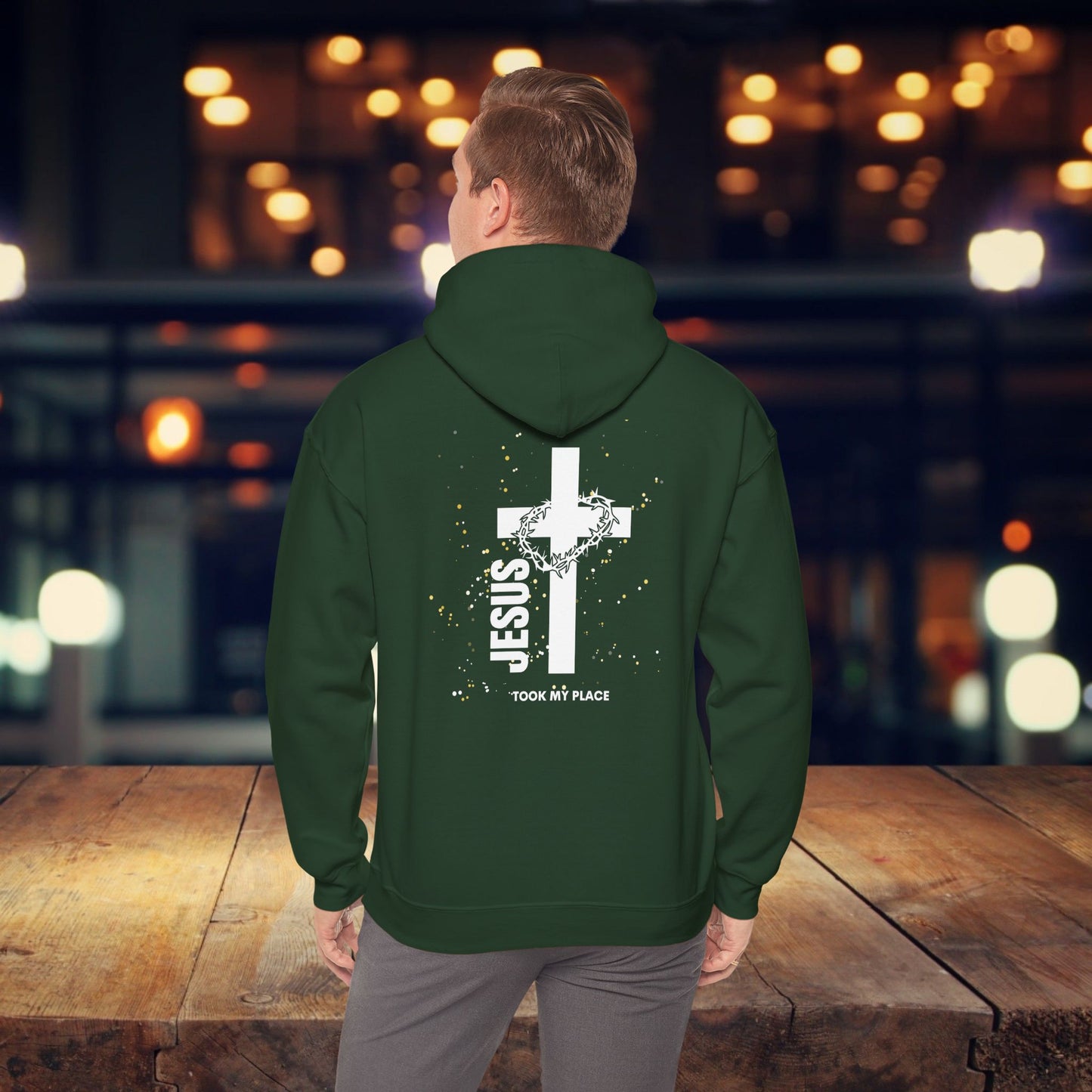 Christian Cross Unisex Sweatshirt, Religious Hoodie, Jesus Took My Place, Christian Gifts, Faith Apparel