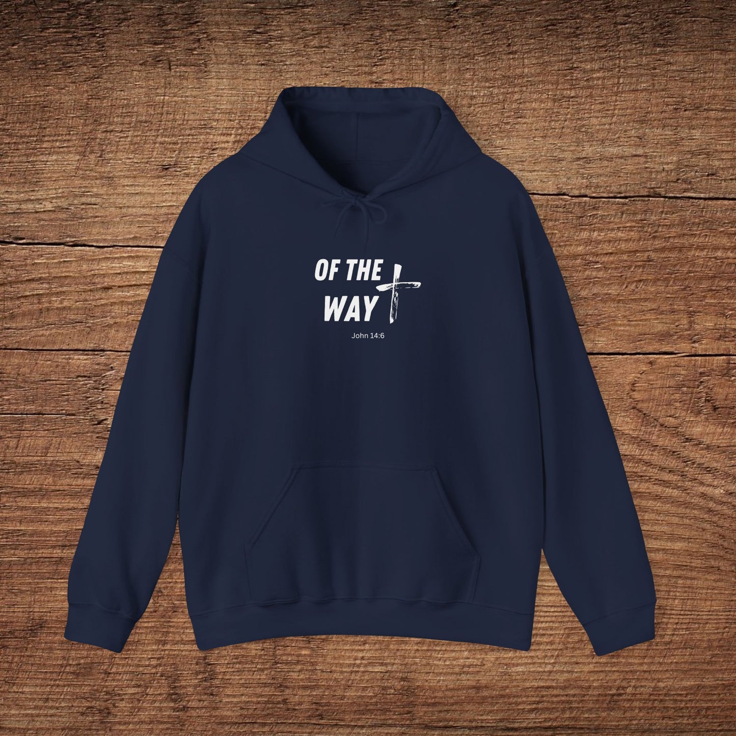 Christian Hoodie Sweatshirt - Of the Way with cross design, Religious Unisex Pullover, Jesus Faith Apparel, Christianity Gift Idea