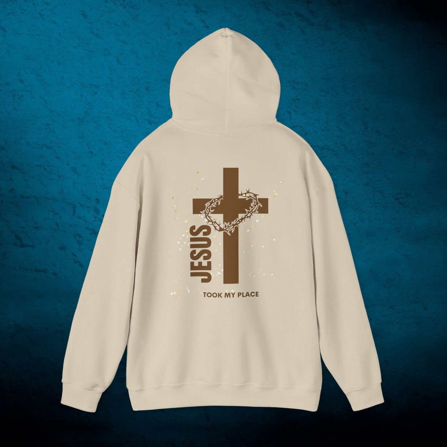 Christian Cross Unisex Hoodie, Jesus Took My Place Faith-Based Sweatshirt, Religious Apparel, Christian Gift, EasterHoodie