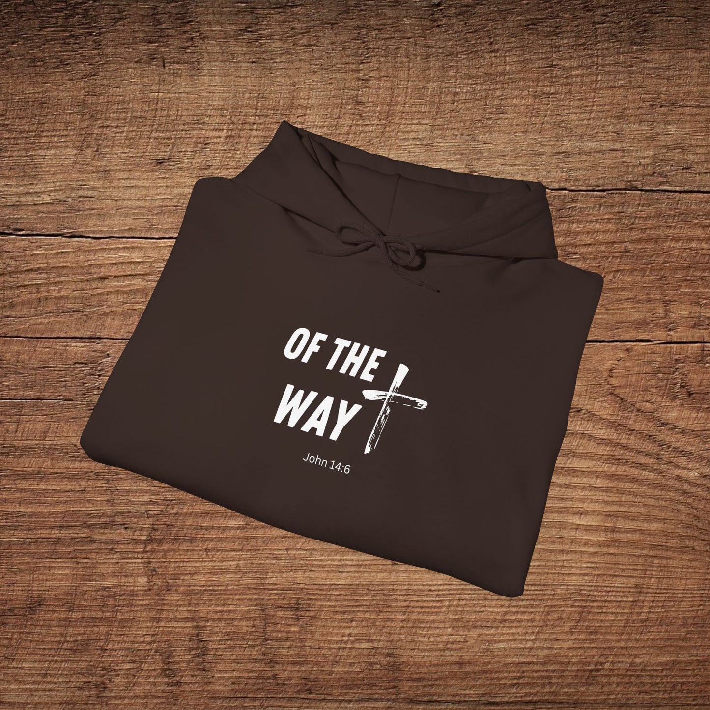 Christian Hoodie Sweatshirt - Of the Way with cross design, Religious Unisex Pullover, Jesus Faith Apparel, Christianity Gift Idea