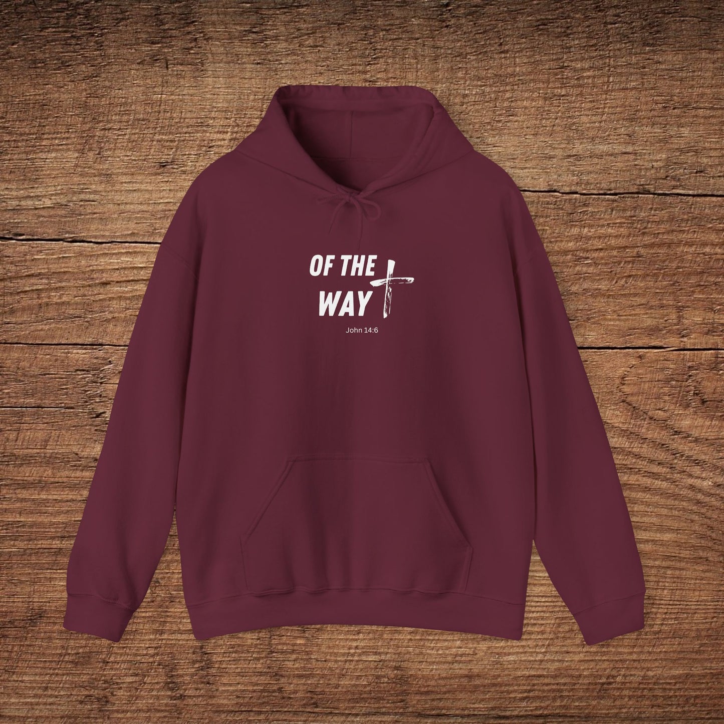 Christian Hoodie Sweatshirt - Of the Way with cross design, Religious Unisex Pullover, Jesus Faith Apparel, Christianity Gift Idea
