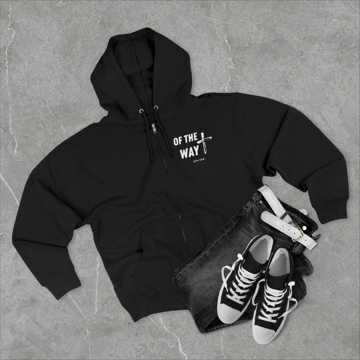 Christian Zip Hoodie, Bible Verse Hooded Sweatshirt, Religious Jacket, Faithful Apparel, Christian Clothing, Religious Gift Idea