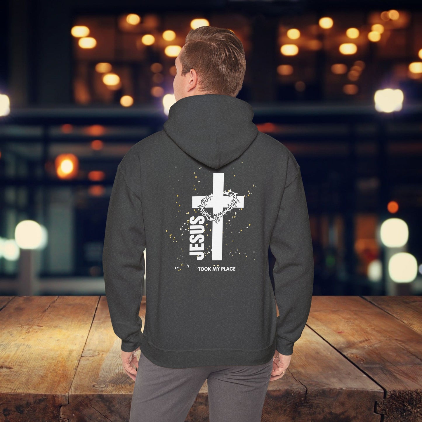 Christian Cross Unisex Sweatshirt, Religious Hoodie, Jesus Took My Place, Christian Gifts, Faith Apparel