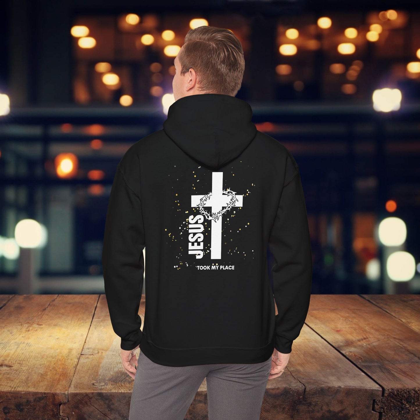 Christian Cross Unisex Sweatshirt, Religious Hoodie, Jesus Took My Place, Christian Gifts, Faith Apparel