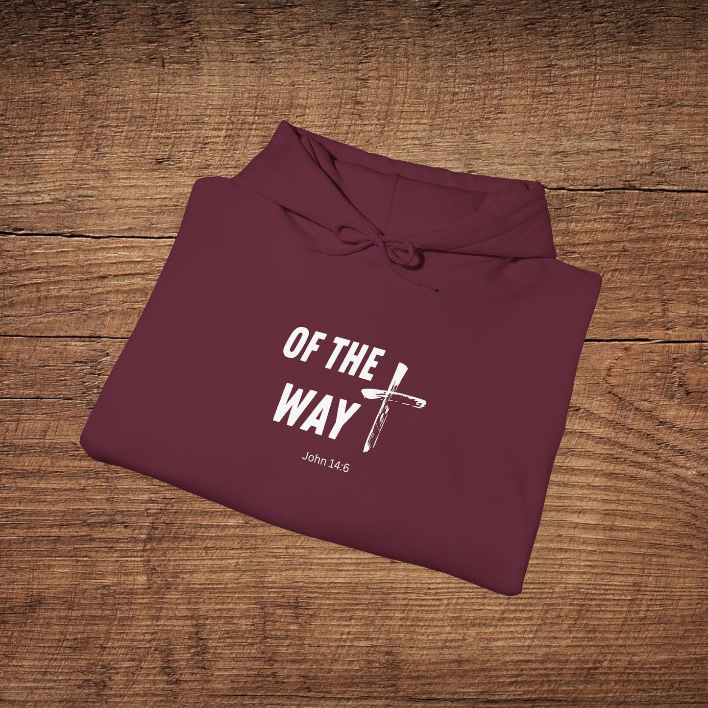 Christian Hoodie Sweatshirt - Of the Way with cross design, Religious Unisex Pullover, Jesus Faith Apparel, Christianity Gift Idea