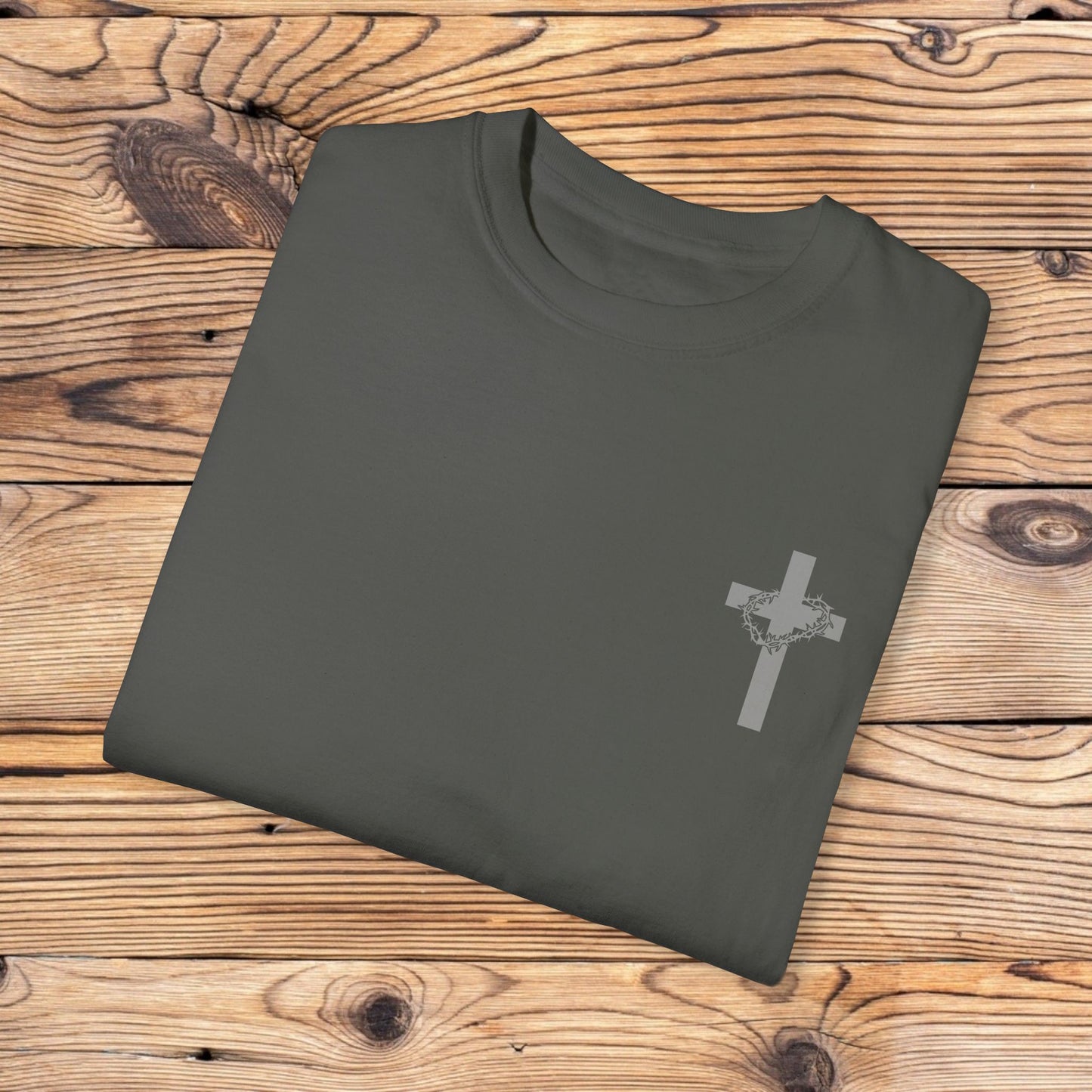 Faith-Inspired Unisex Garment-Dyed T-Shirt - 'Jesus Took My Place' Design