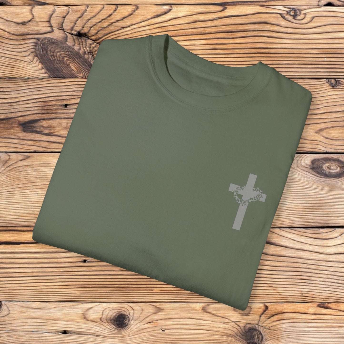 Faith-Inspired Unisex Garment-Dyed T-Shirt - 'Jesus Took My Place' Design