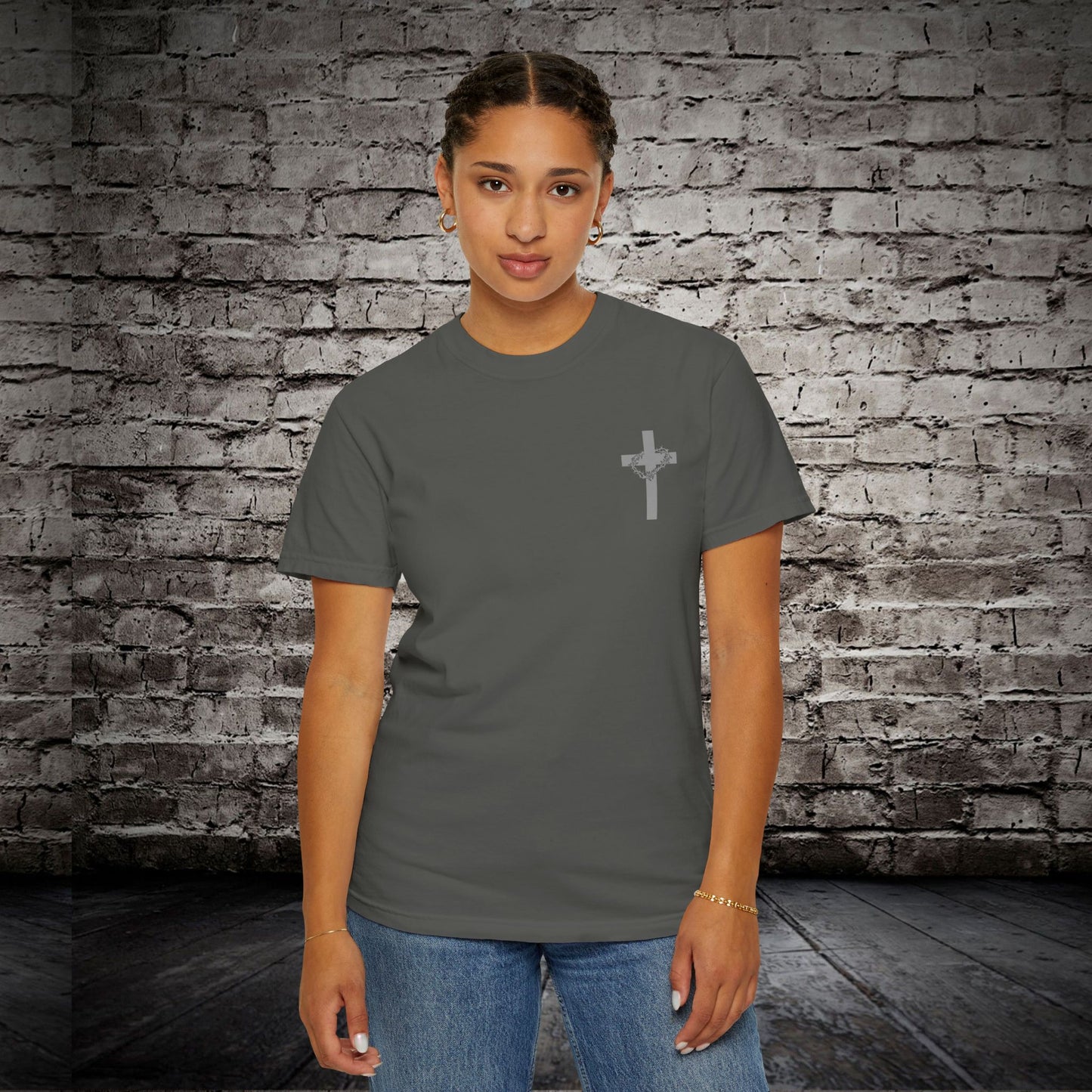 Faith-Inspired Unisex Garment-Dyed T-Shirt - 'Jesus Took My Place' Design